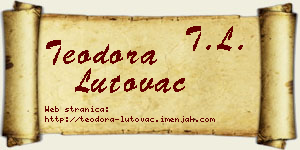 Teodora Lutovac vizit kartica